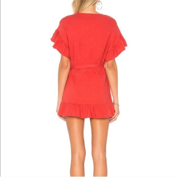 Tularosa Red Ruffle Mini Dress - Picture 2 of 8